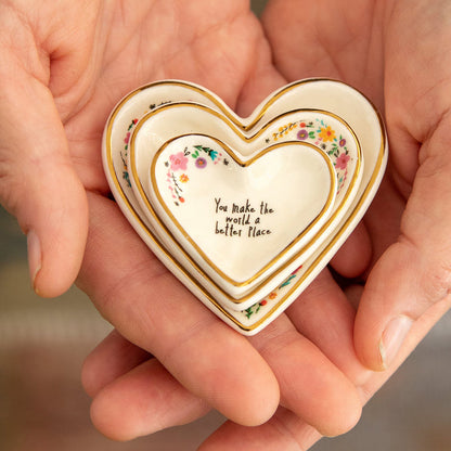 Nesting Heart Trinket Dishes, Set of 3 GF3727