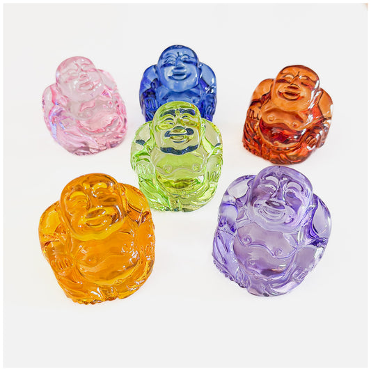 Crystal Hotei Buddha, Assorted Colors (GF3844)