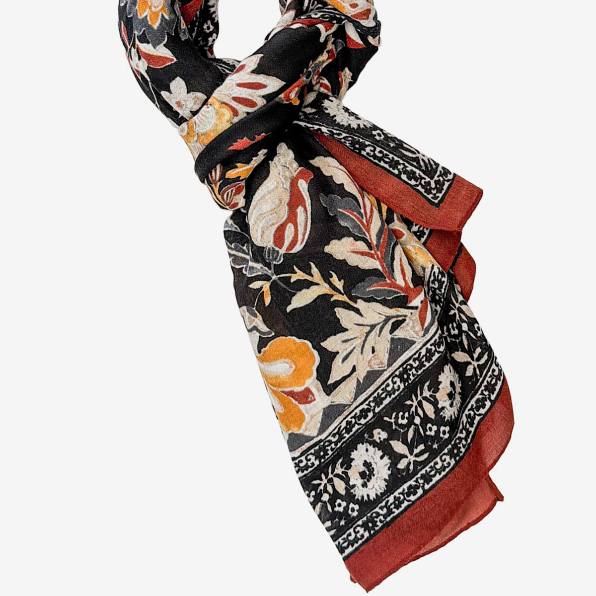 Paisley Scarf GF3983 Blacks and Browns
