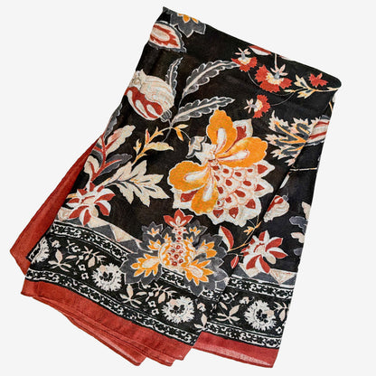 Paisley Scarf GF3983 Blacks and Browns