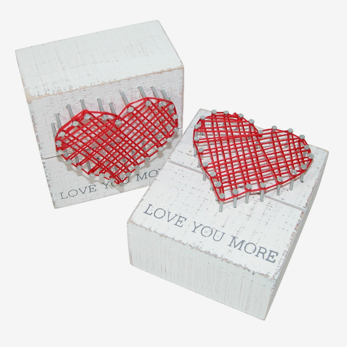 Love You More String Art Wooden Block GF4057