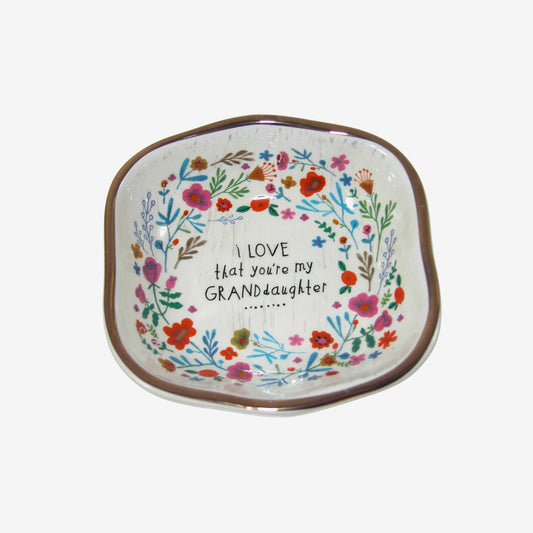 Antiqued Trinket Bowl, Granddaughter (GF4058)