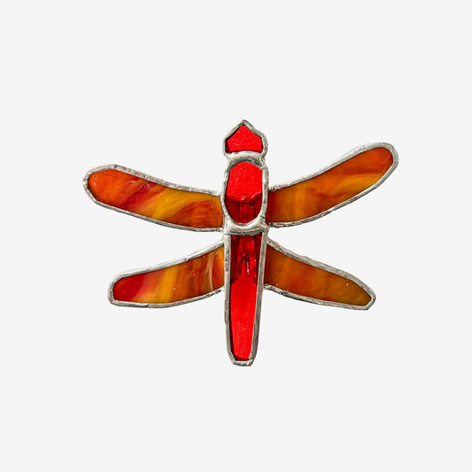Stained Glass Dragonfly Clip-On Plant Ornament by LORI (GF4183)