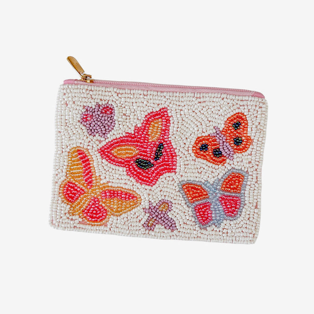 Beaded Coin Purse, Butterflies (GF4216)