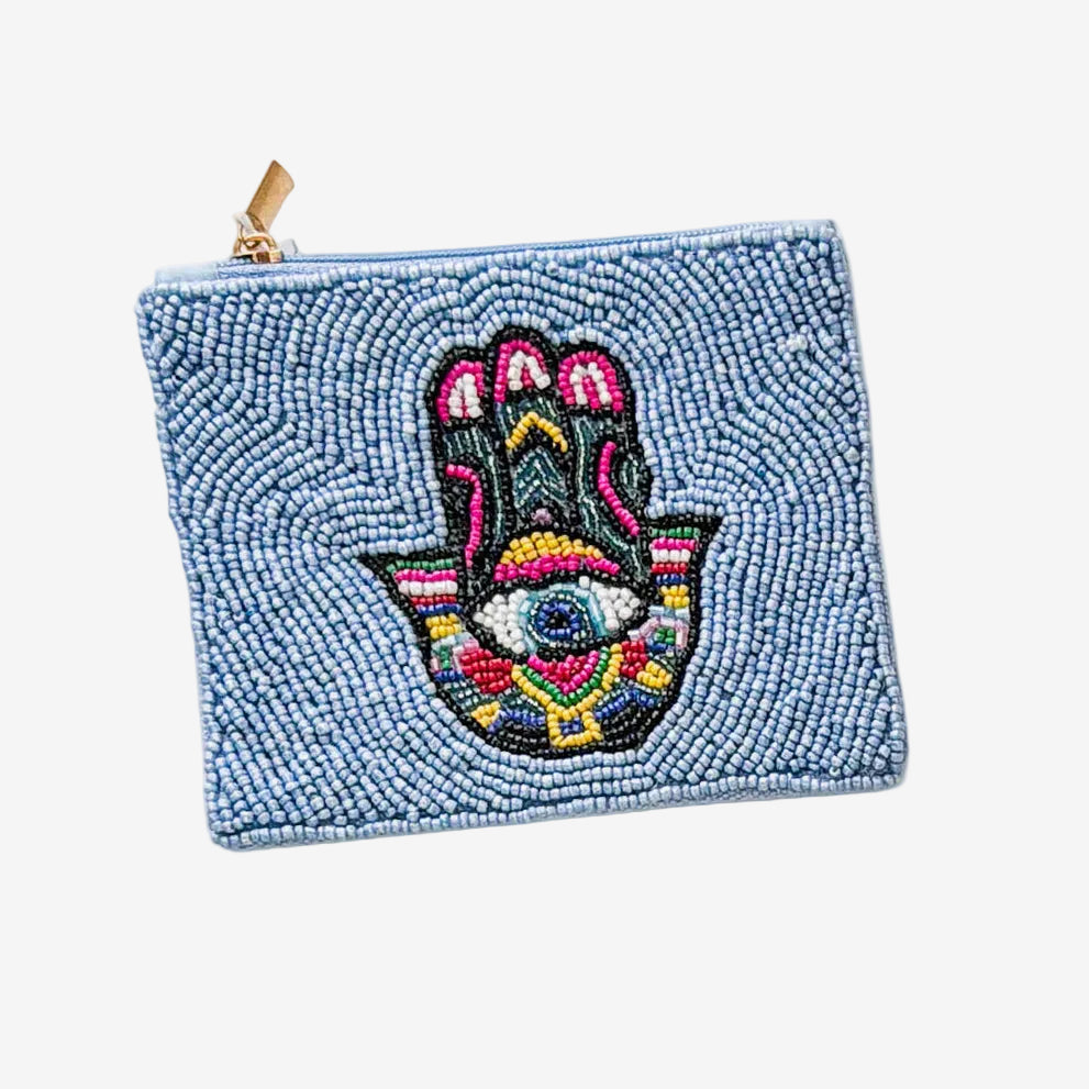 Beaded Coin Purse, Hamsa (GF4236)