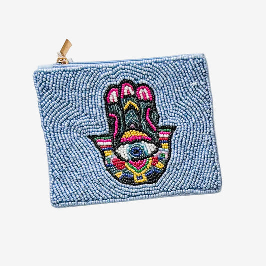 Beaded Coin Purse, Hamsa (GF4236)