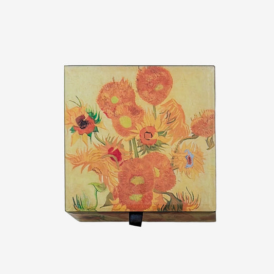 Glass Keepsake Box, Van Gogh Sunflowers (GF4243)