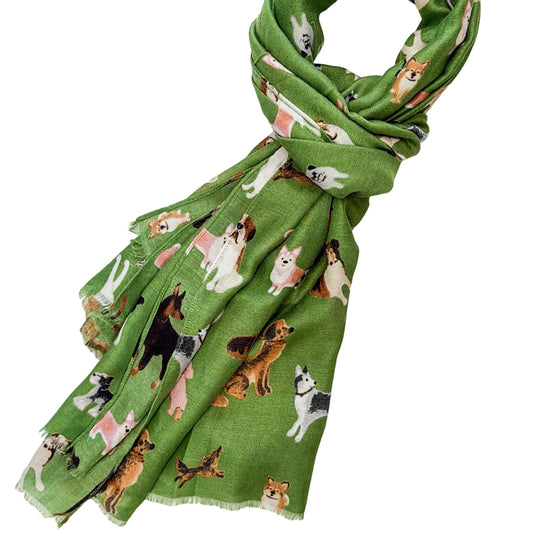 Dog Breed Scarf, Green (GF4290)