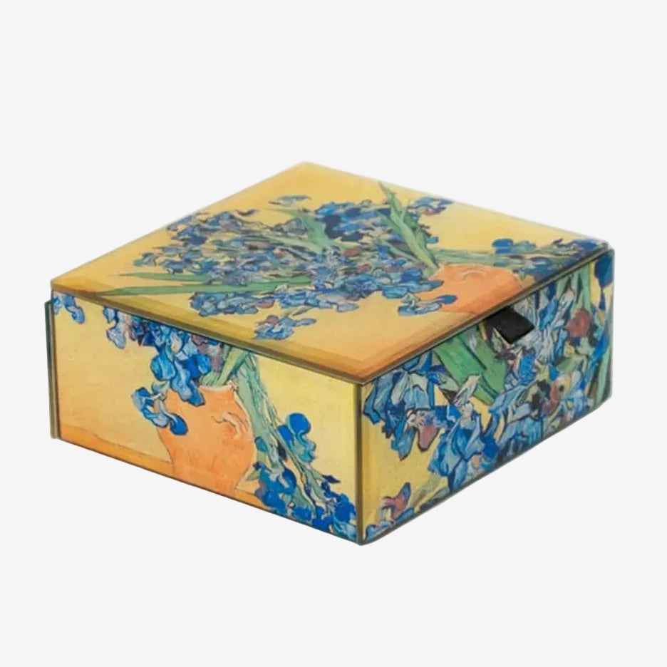 Glass Keepsake Box, Van Gogh Irises (GF4293)