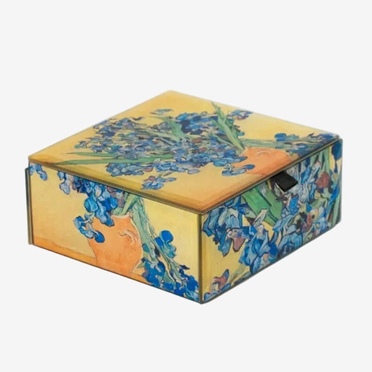 Glass Keepsake Box, Van Gogh Irises (GF4293)