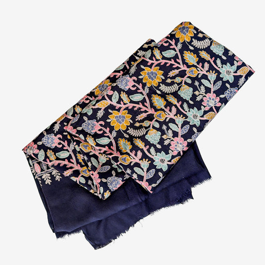 Embroidered Shawl, Navy / Multi (GF4303)