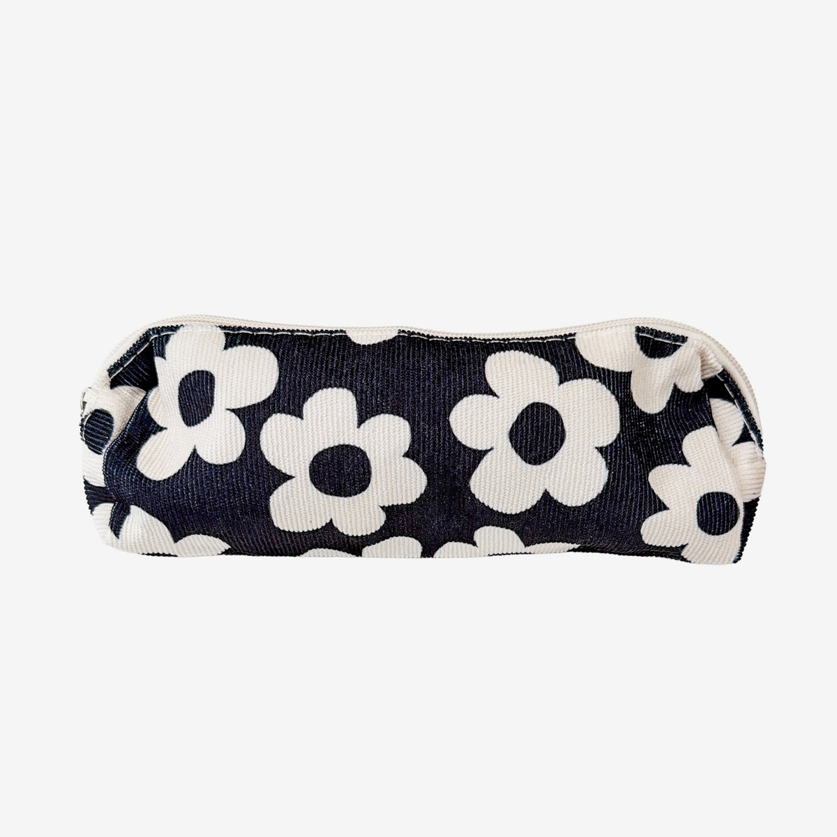Makeup Case, Black White Flowers (GF4370)