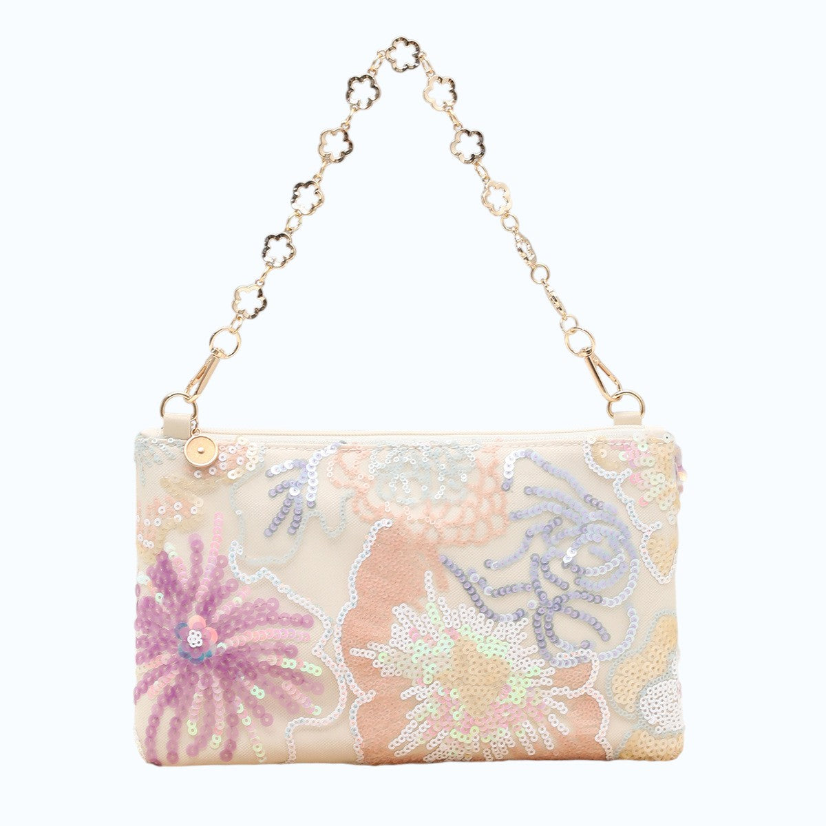 Sequin Floral Clutch Handbag GF4421