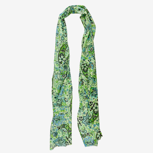 Printed Cotton Scarf, Green (GF4535)