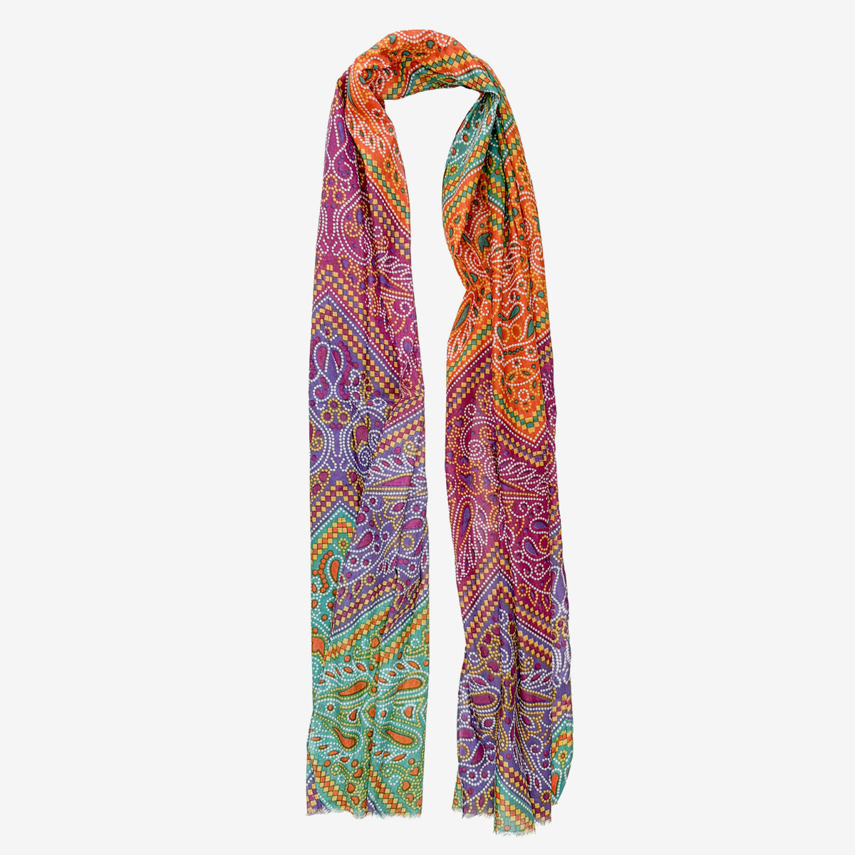 Printed Cotton Scarf, Multi (GF4536)