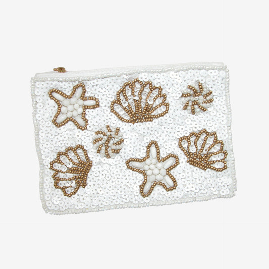 Beaded Coin Purse, Seashells (GF4598)