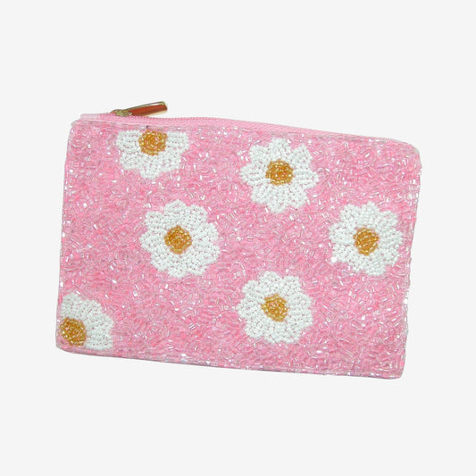Beaded Coin Purse, Daisies (GF4599)