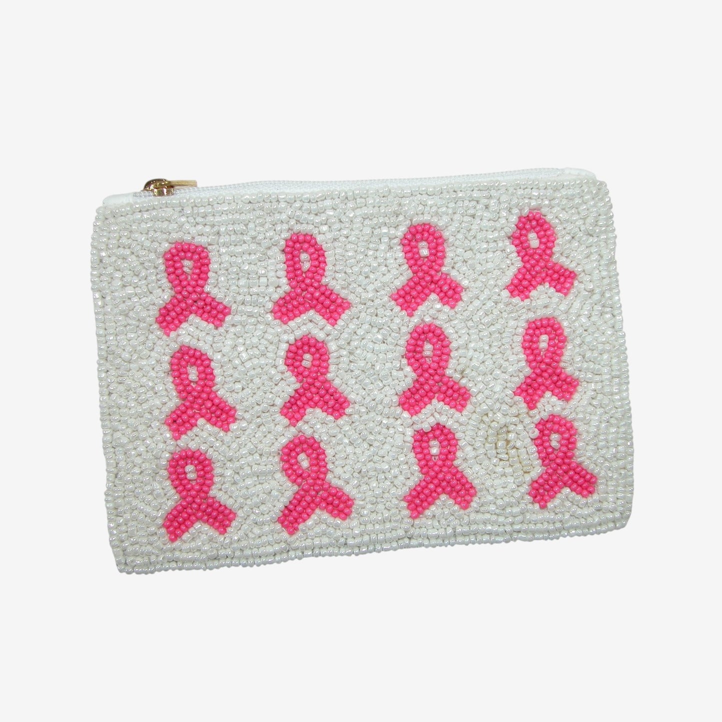 Beaded Coin Purse, Breast Cancer Awareness (GF4615)