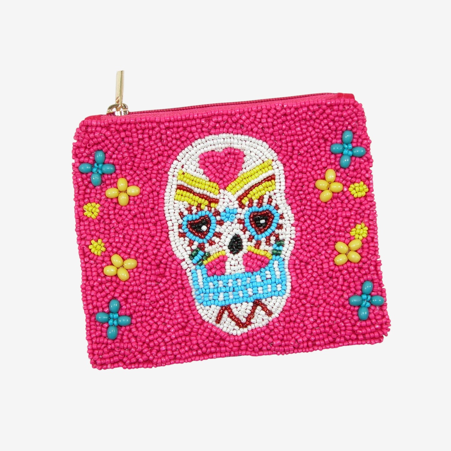Beaded Coin Purse. Sugar Skull (GF4626)