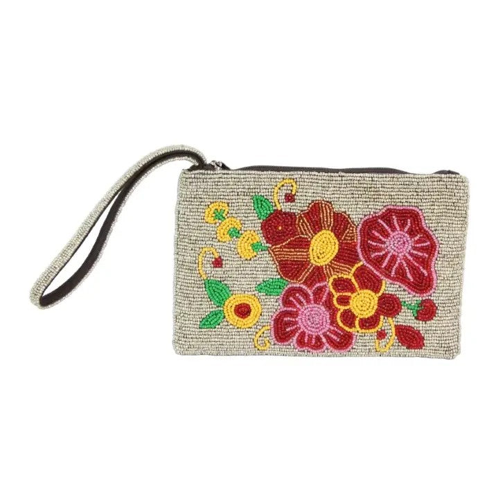 Beaded Floral Wristlet GF4819