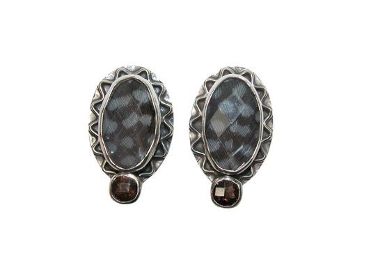 34049 Smoky Quartz Sterling Silver Earrings