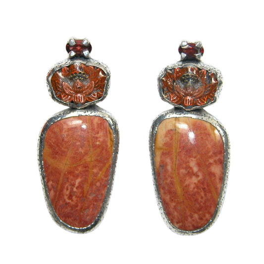 34028 Cherry Creek Jasper Sterling Silver Earrings