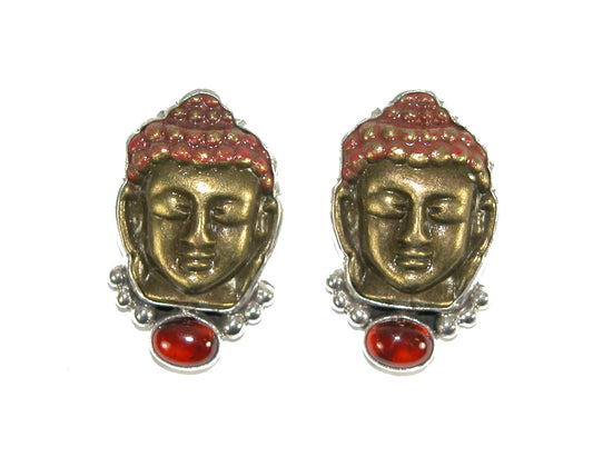 31258 Amber Buddha Earrings