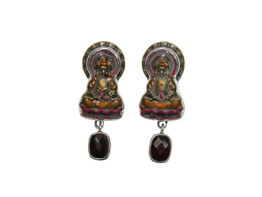 Buddha Sterling Silver Earrings