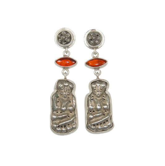 33270A Ancient Amber Sterling Silver Earrings