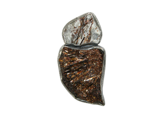 34193 2 Piece Astrophyllite Pin & Pendant