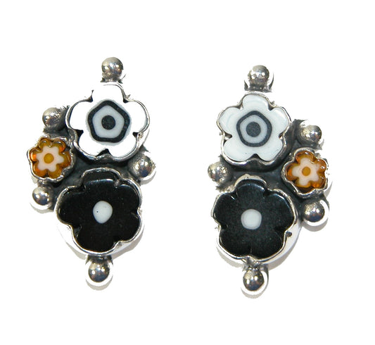 30175 Millefiori Handmade Glass Earrings