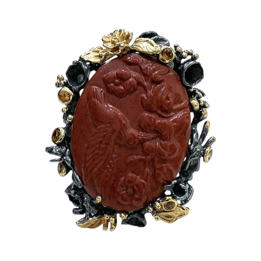 3400 Carved Bird Ring