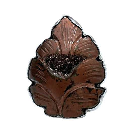 30017 Leaf Drusy Ring