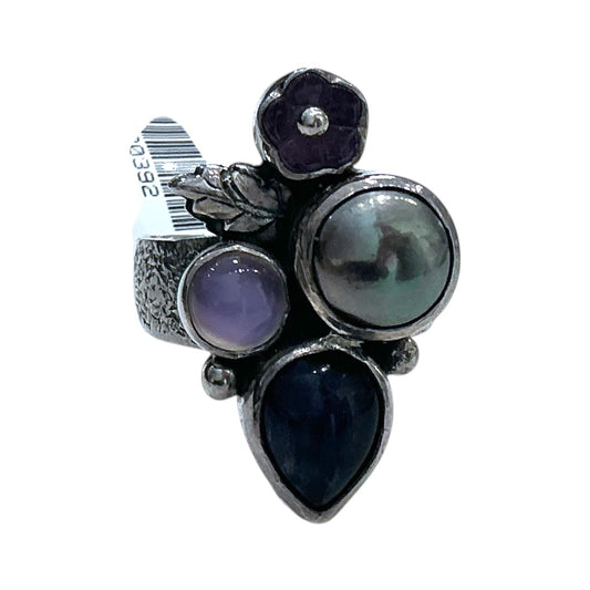 20392 Purple Pearl Cluster Ring