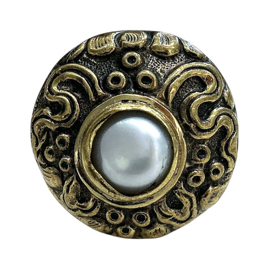 5018 Gold Brass Circle Ring