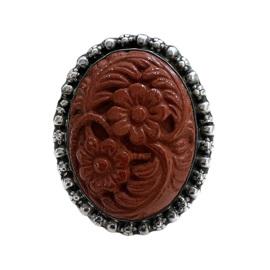 32542 Carved Flower Ring