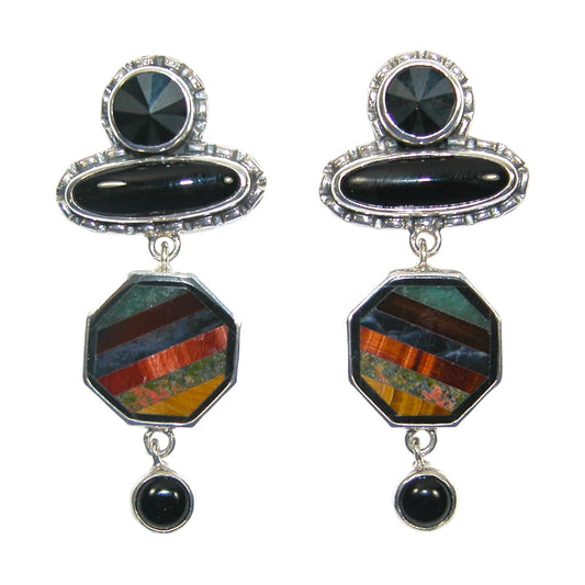 33368 Onyx Sterling Silver Earrings