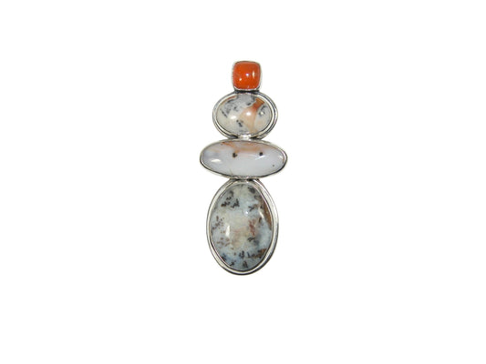 33325 Agate, Citrine, 4 Piece Pin and Pendant