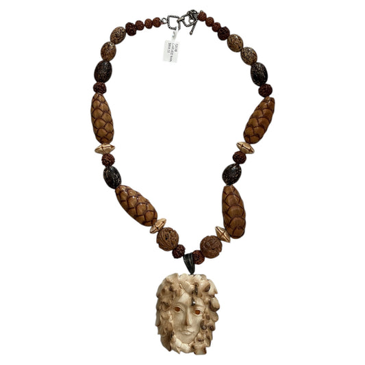 6263B Carved Man Necklace