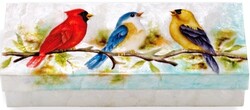 Capiz Shell Box Long Rectangle GF5186 3 Birds