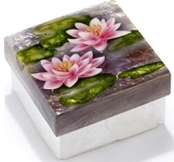 Capiz Shell Box GF5189 Lotus Flower