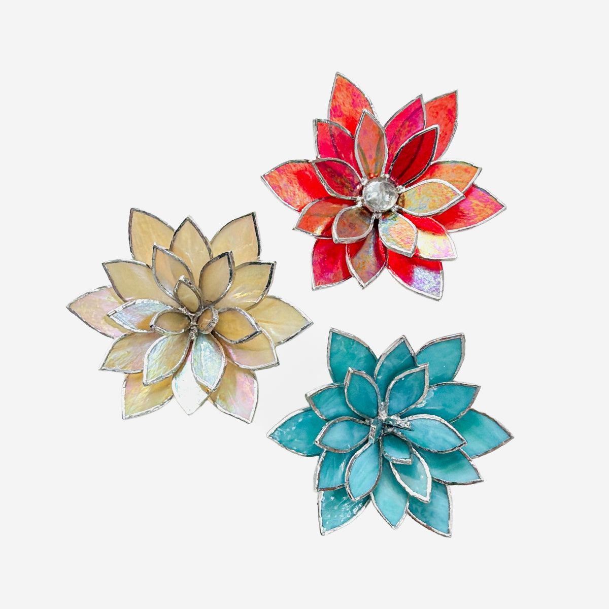 Stained Glass Lotus Flowers by LORI