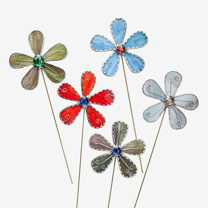 Stained Glass Flower Plant Ornaments, Medium by LORI