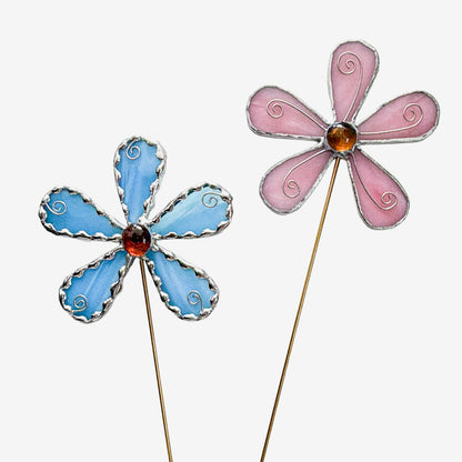 Stained Glass Flower Plant Ornaments, Small by LORI