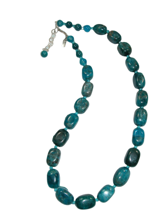 Apatite and Blue Crystal Necklace