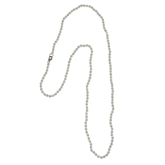 Pearl Long Beaded Sterling Silver Necklace