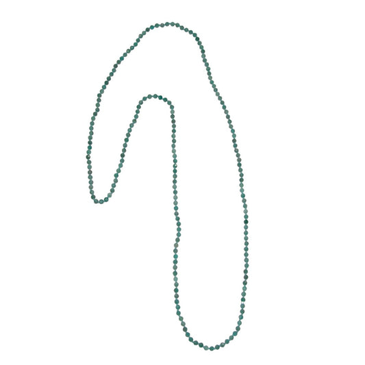 Appatite Long Sterling Silver Beaded Necklace