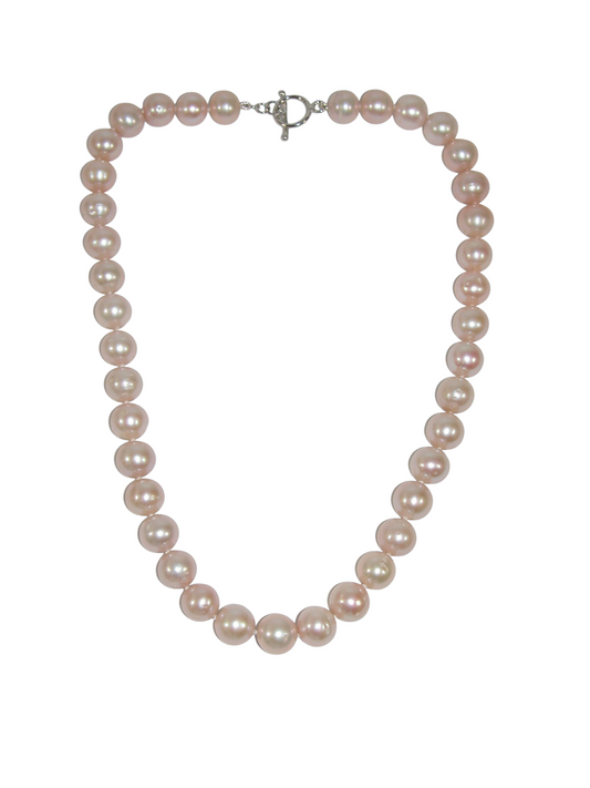 N5076 Freshwater Pearl Sterling Silver Necklace 11mm
