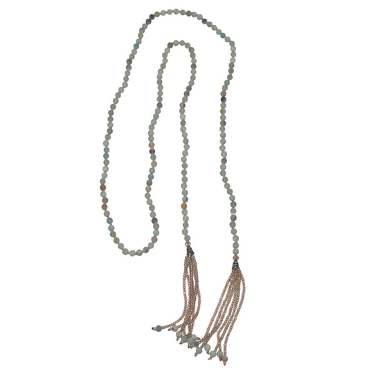 Amazonite Sterling Silver Beaded Necklace