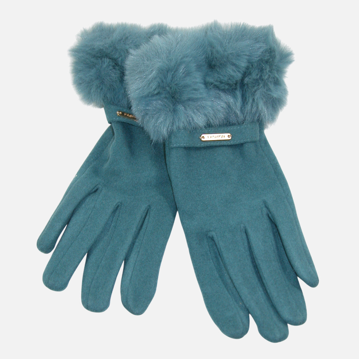 Sueded Gloves, Teal (GF3727)